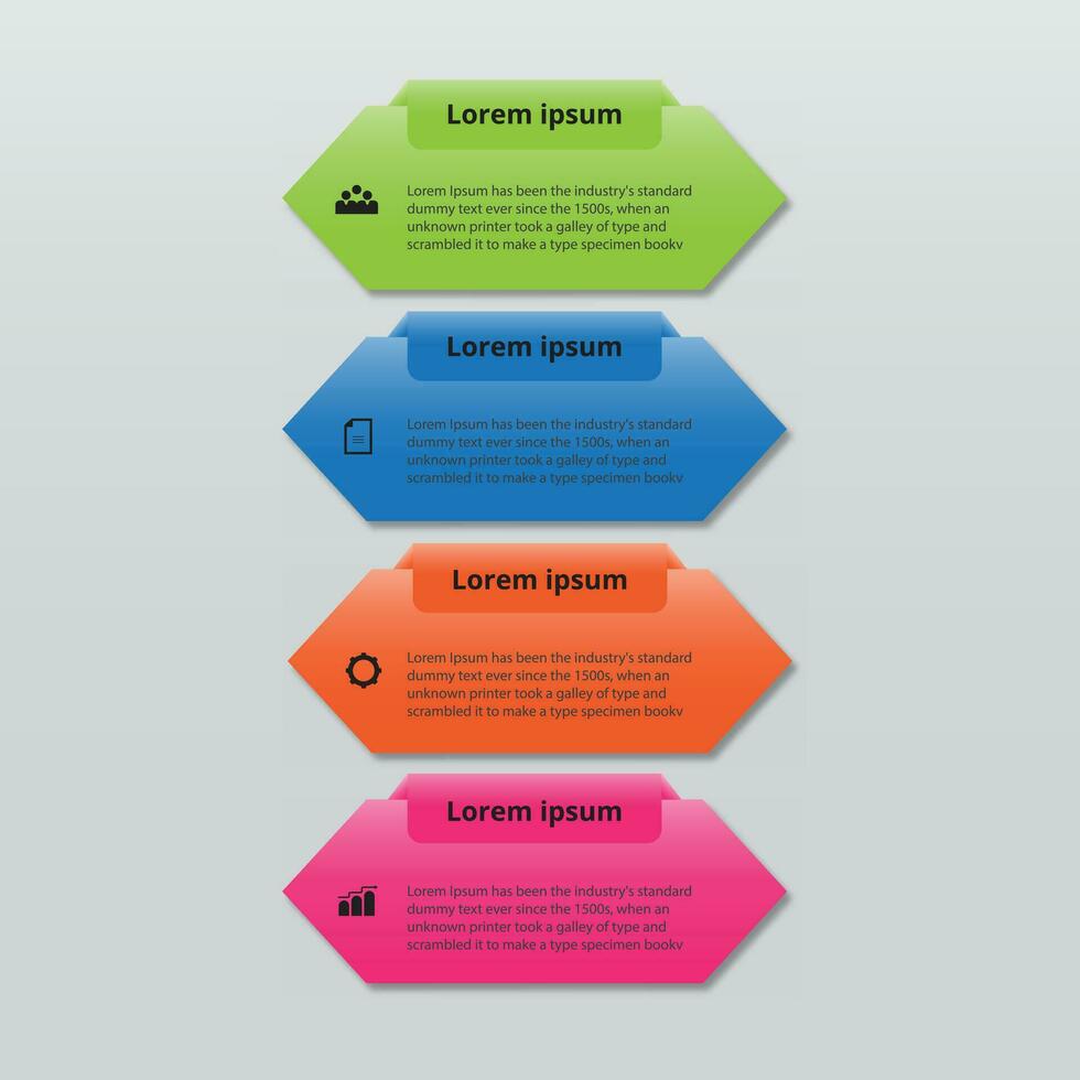 negocio infografía diseño modelo vector con íconos y 4 4 opciones o pasos