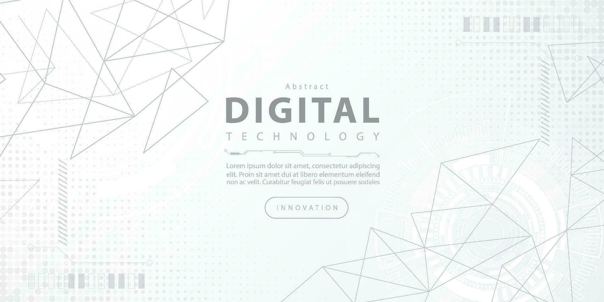 Digital technology futuristic data white background, cyber nano information, abstract communication, innovation future tech data, internet network speed connection, Ai big data lines dots illustration vector