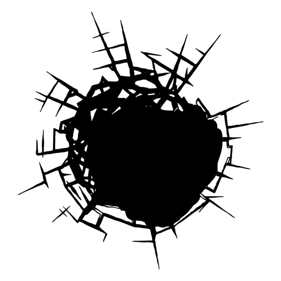 Image of a hole in the wall vector