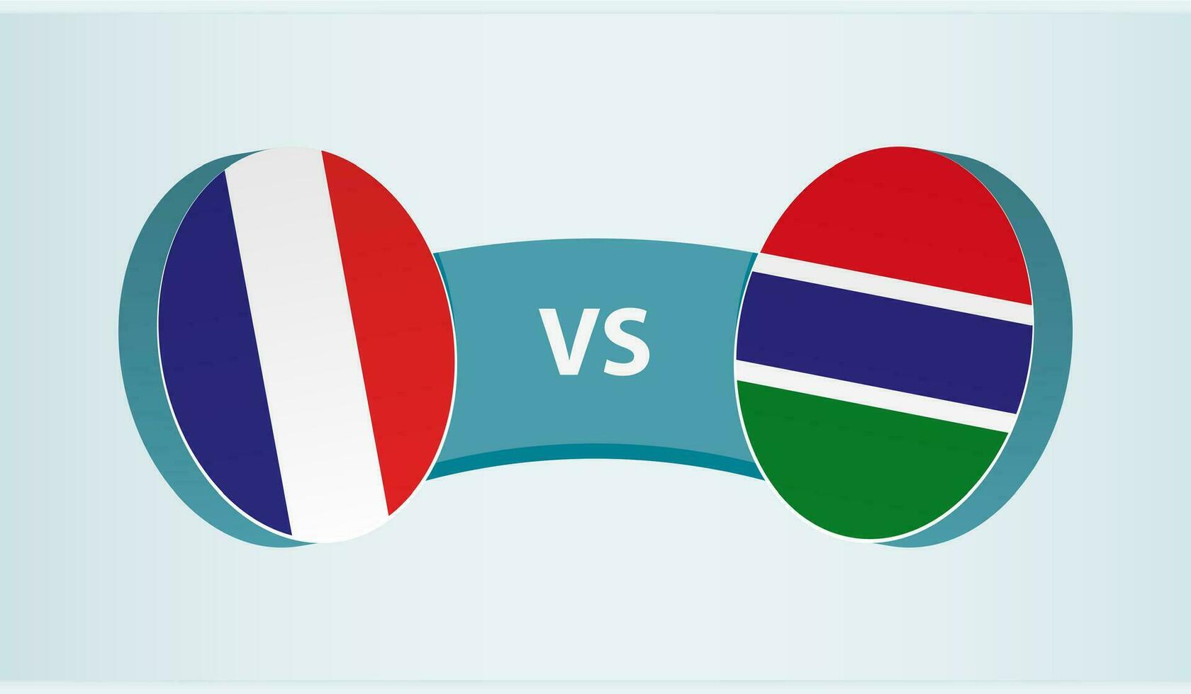 France versus Gambia, team sports competition concept. vector