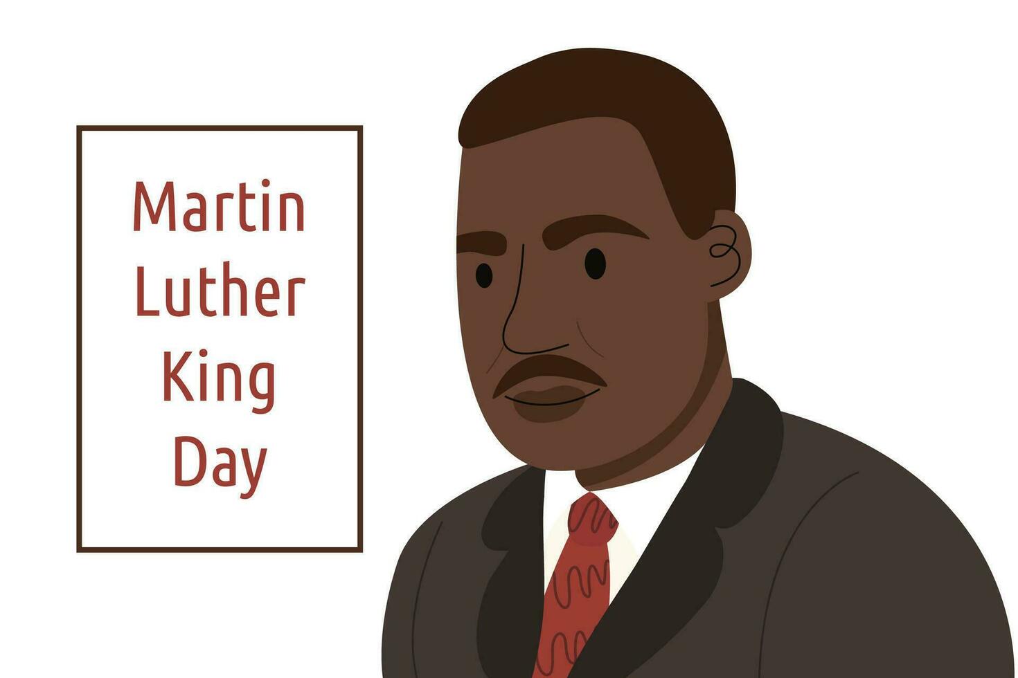 martín lutero Rey día. mlk día. adecuado para saludo tarjeta póster y bandera vector