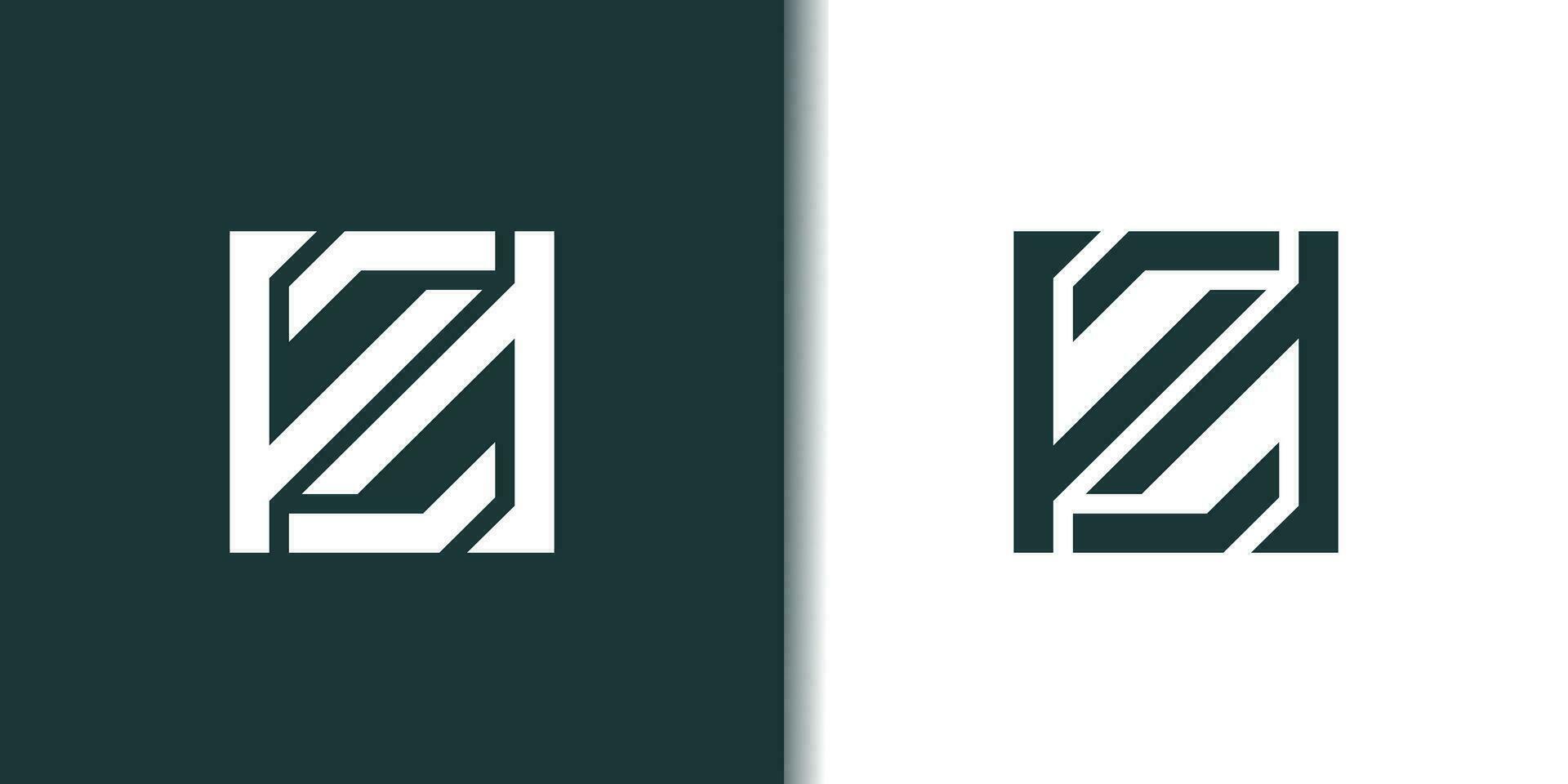 Letter HZ modern initial creative monogram typography logo vector