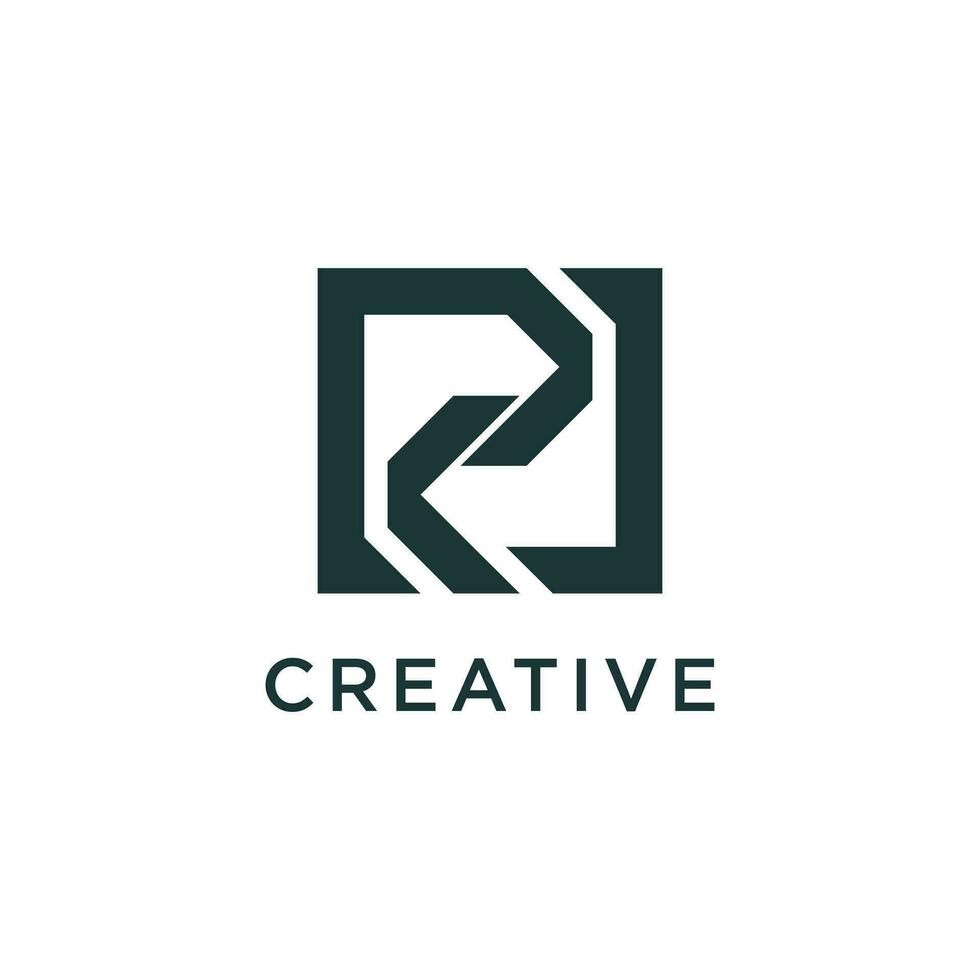 Letter RJ modern initial creative monogram typography logo vector