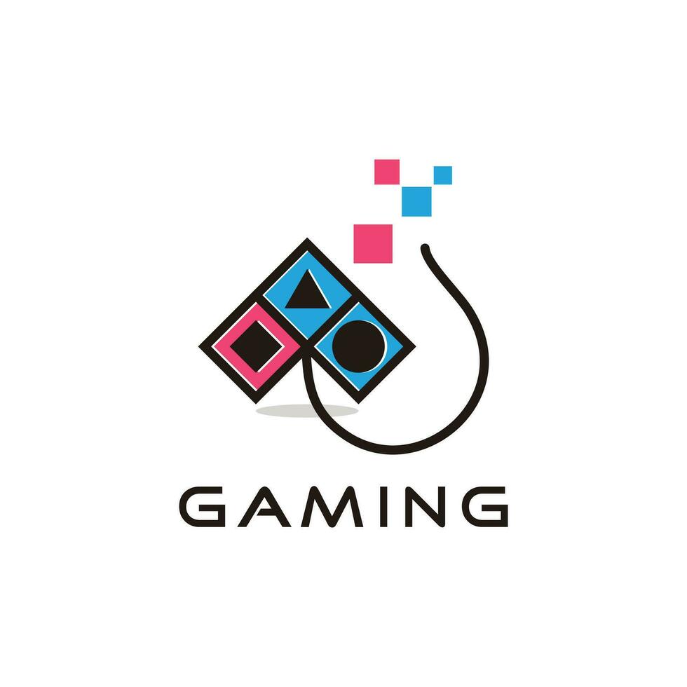 Console game logo design with creative concept idea vector