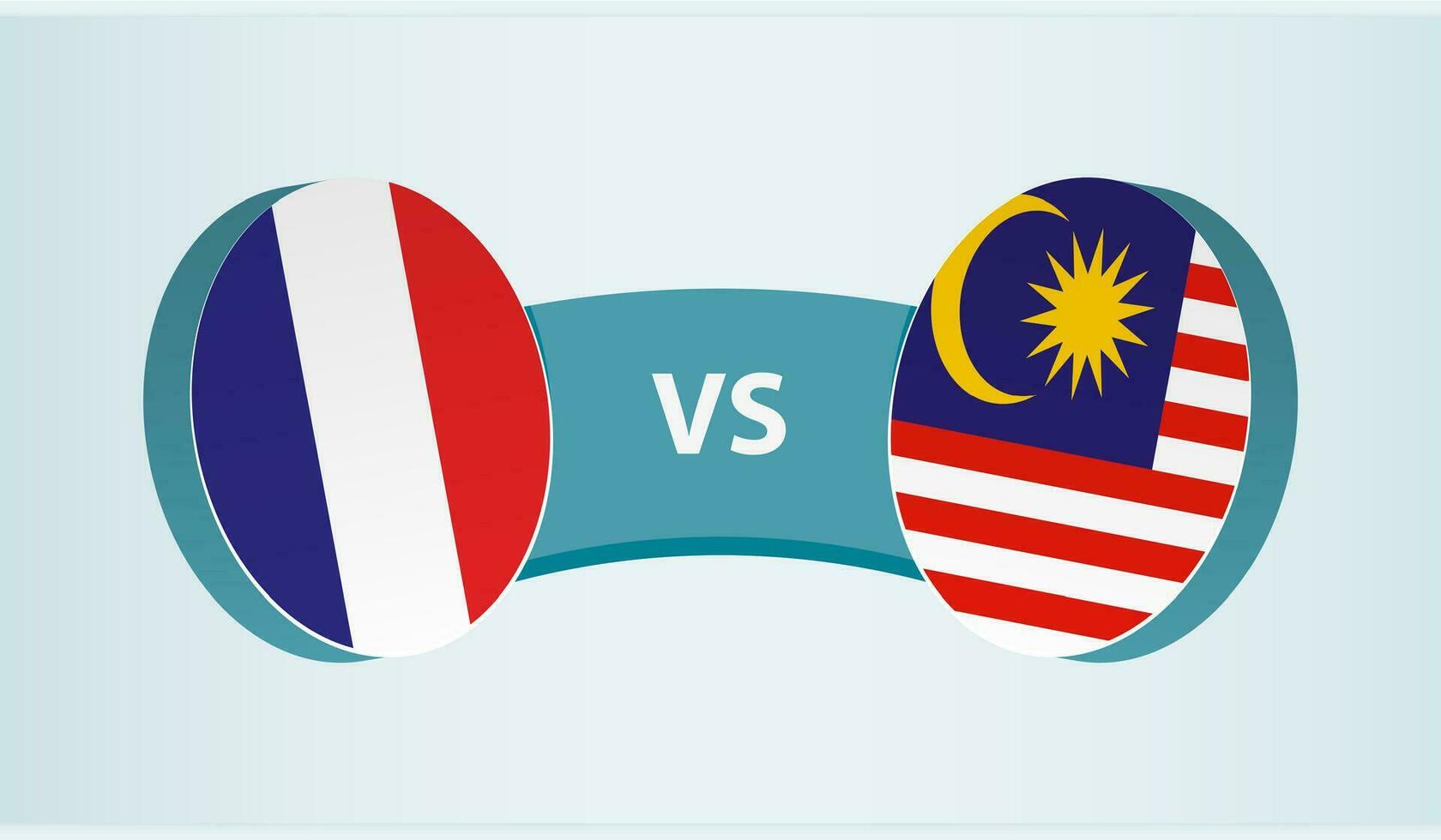 France versus Malaysia, team sports competition concept. vector