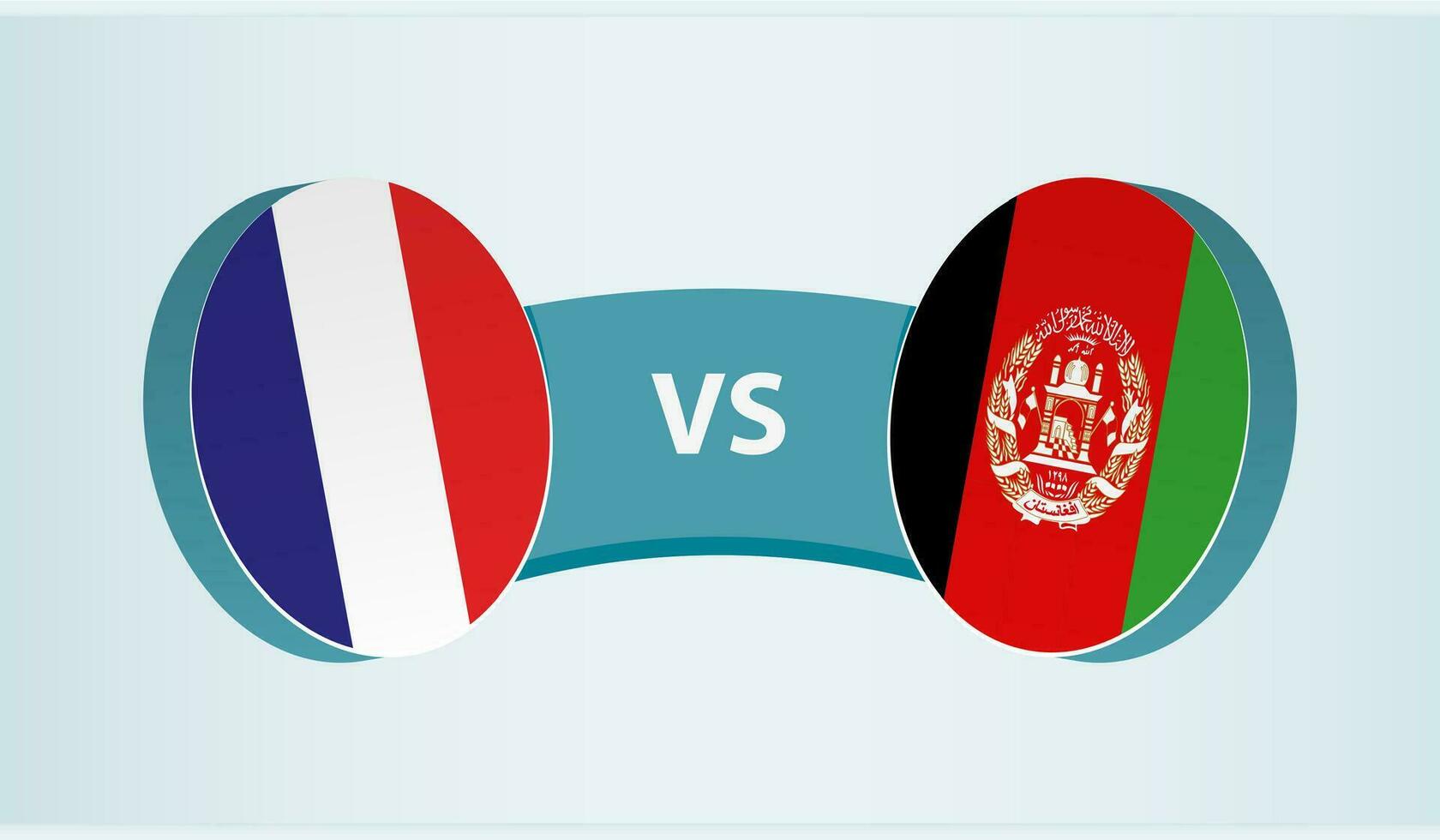 France versus Afghanistan, team sports competition concept. vector