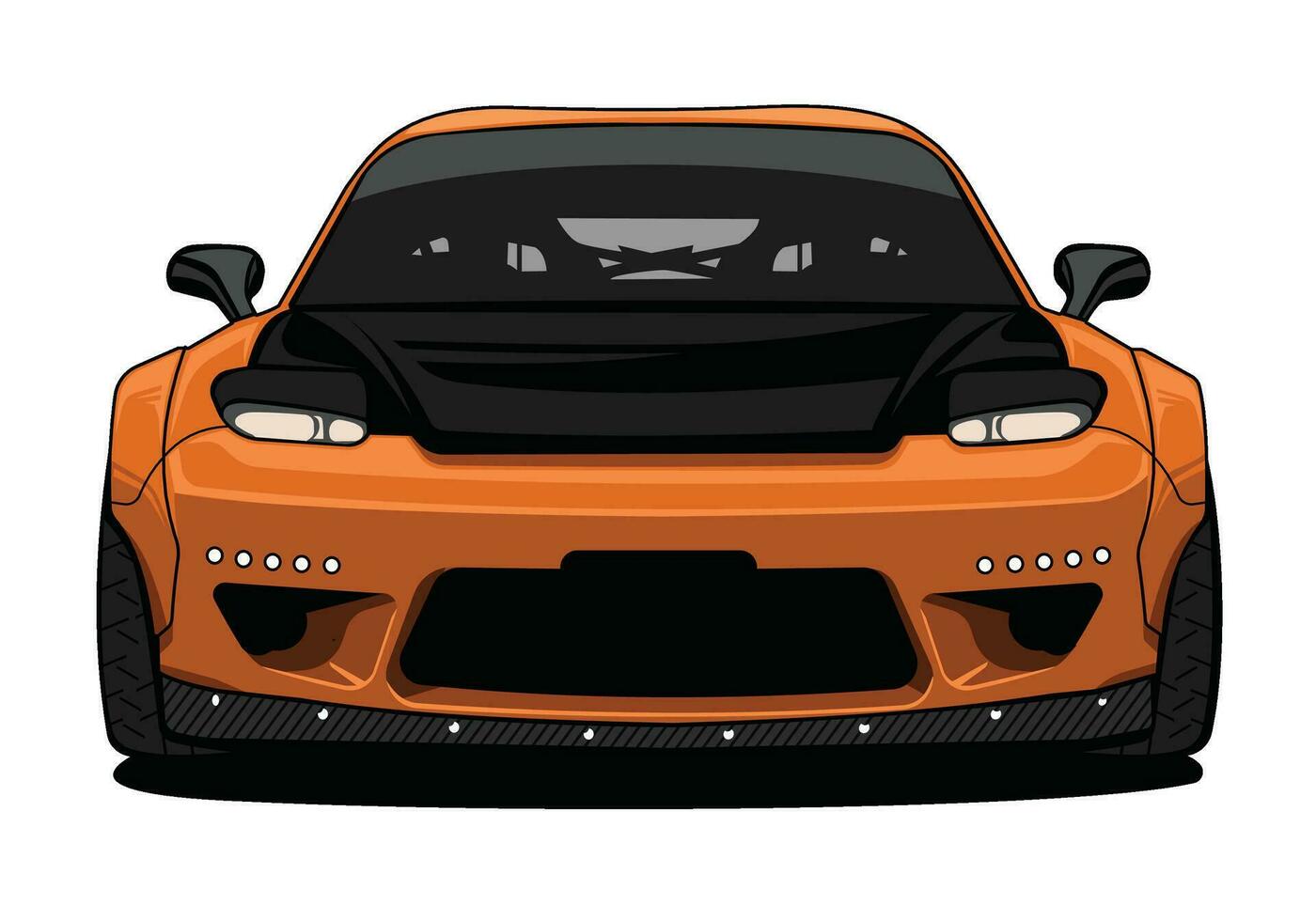 japan car front view vector design