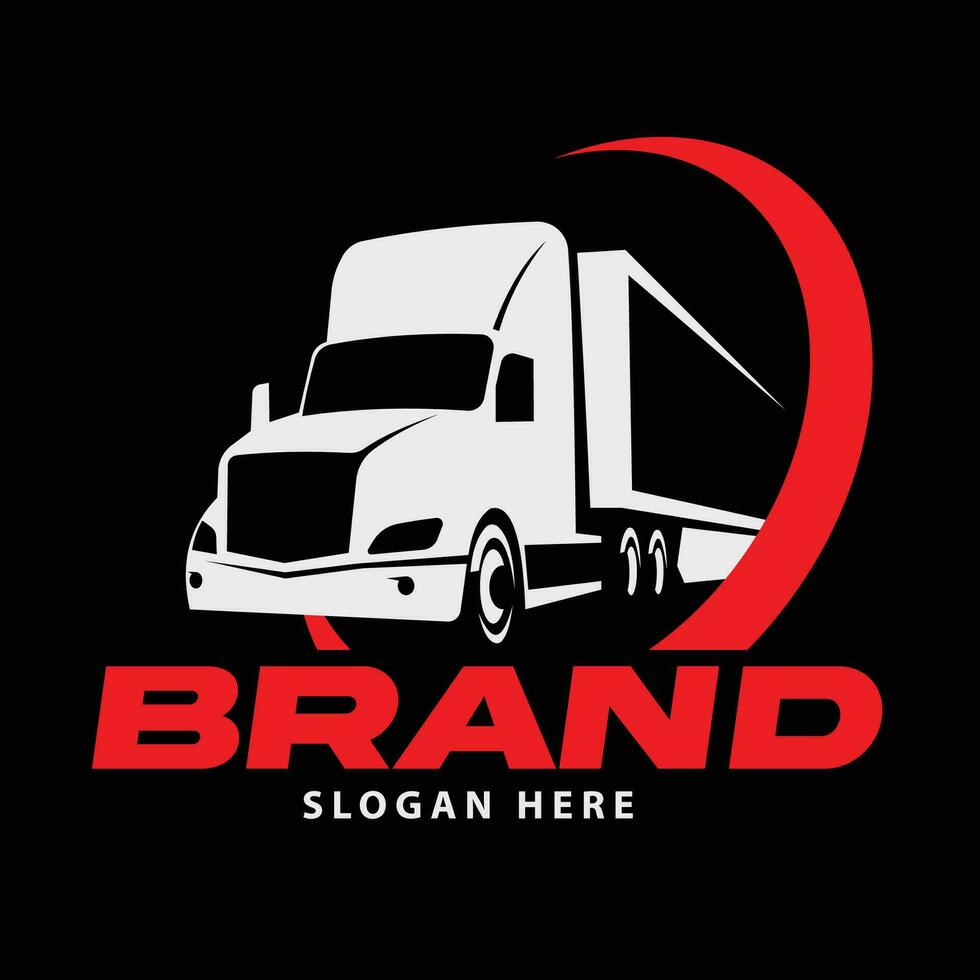 truck transportation brand logo template vector