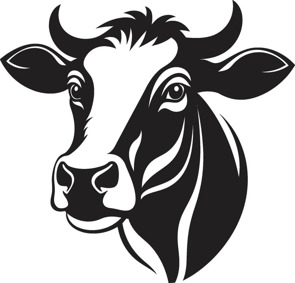 lechería vaca negro vector logo para móvil majestuoso libélula un negro vector icono