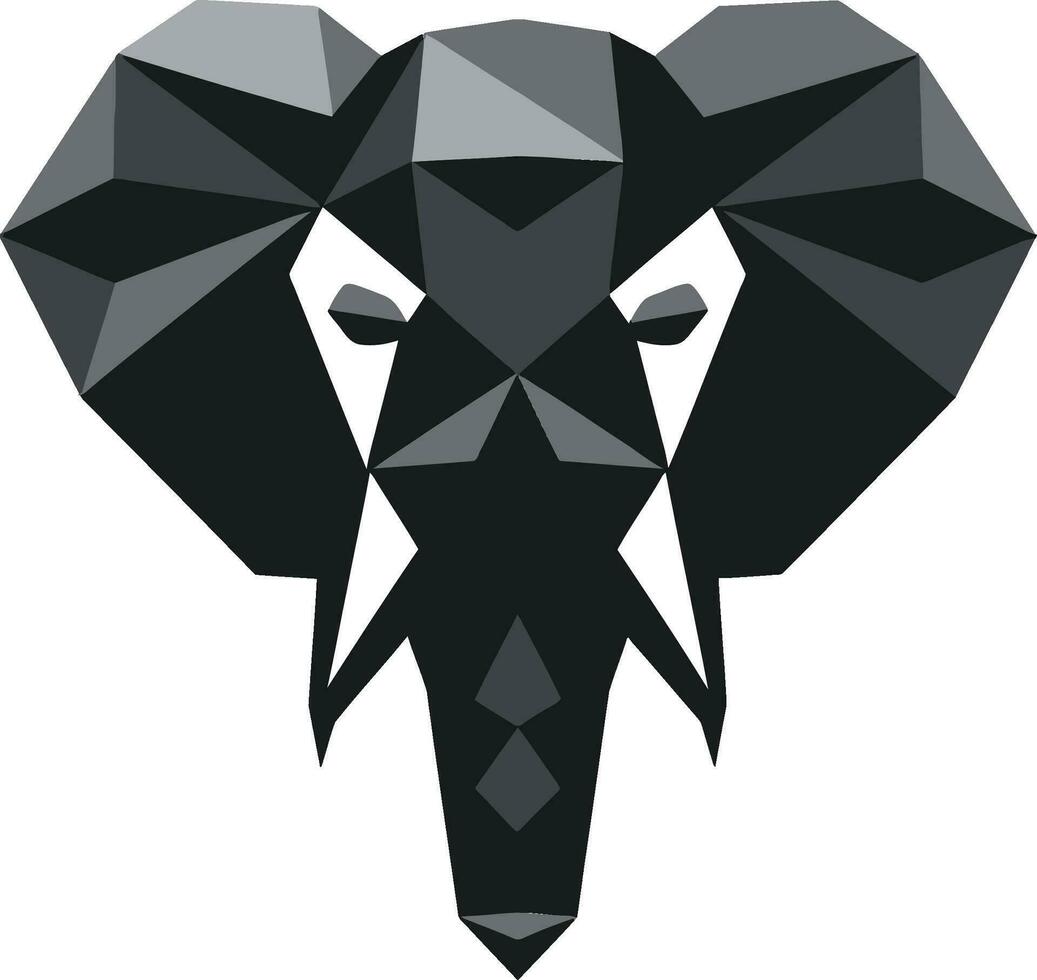 elefante logo con maletero elevado un símbolo de bueno suerte y prosperidad elefante logo con maletero abajo un símbolo de fuerza y determinación vector