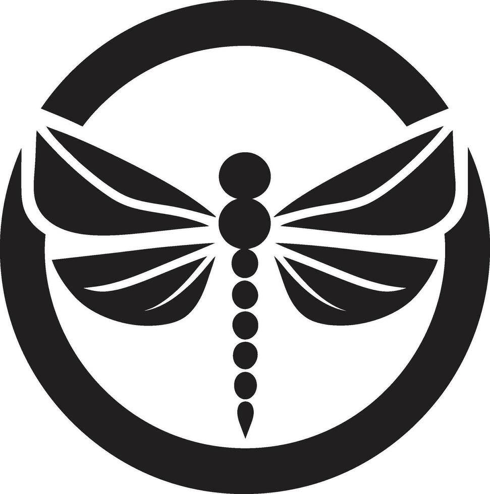 Celestial Nightwings Logo Obsidian Dragonfly Symbol vector