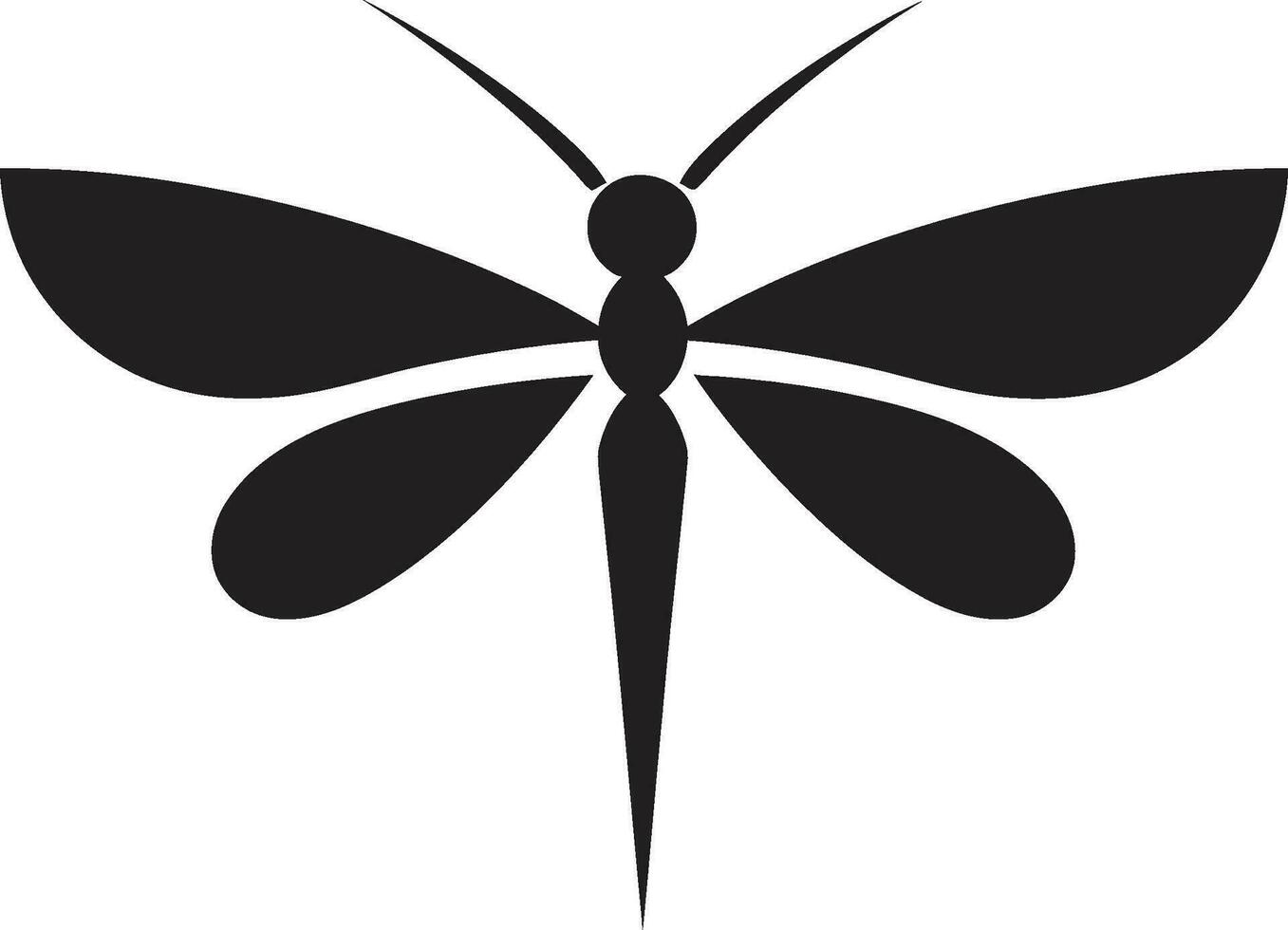 Eclipse Dragonfly Logo Nocturnal Dragonfly Vector Badge