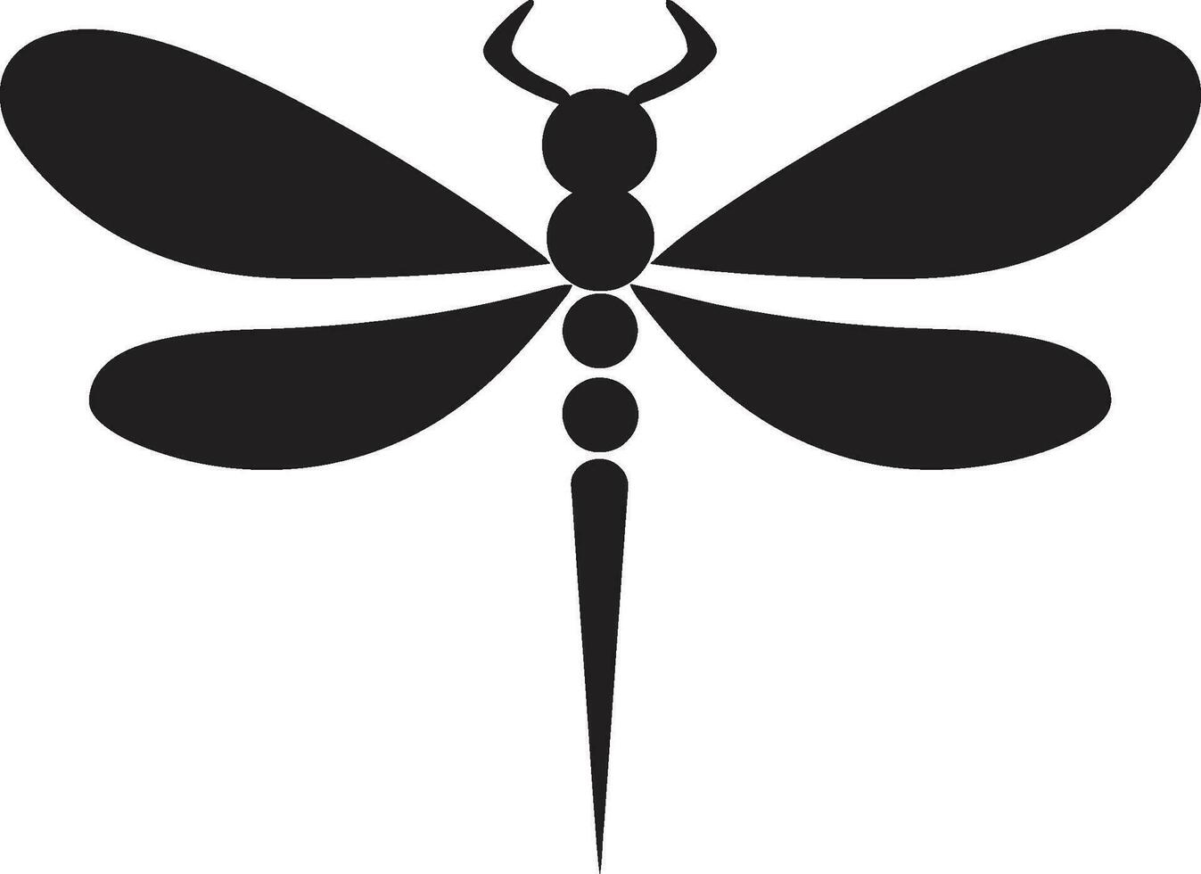 Nocturnal Guardian Insignia Radiant Moonshadow Dragonfly vector