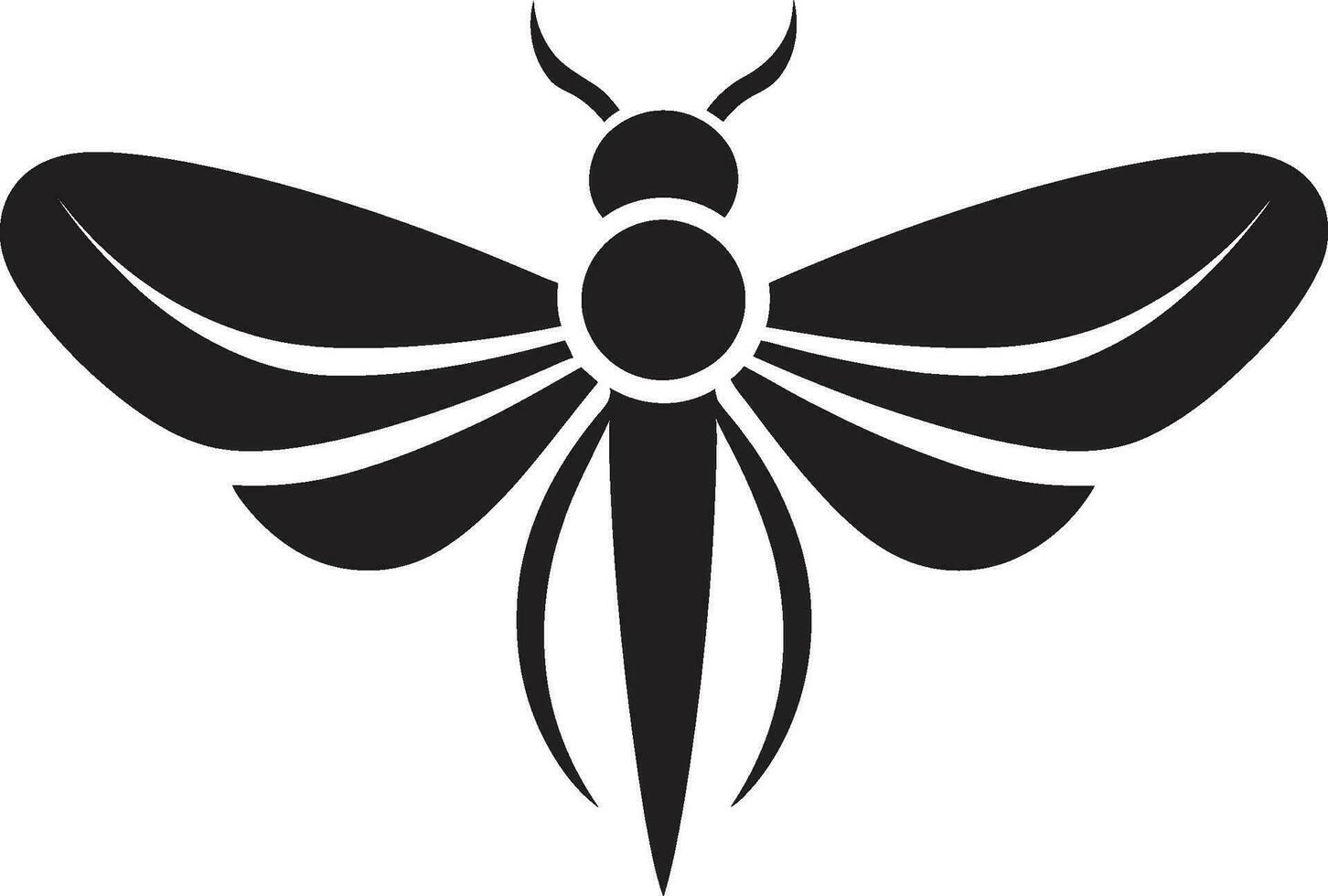 Celestial Wings in Onyx Moonlit Dragonfly Odyssey vector