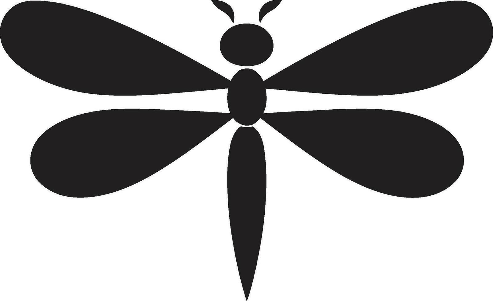 Twilight Serenity Dragonfly Logo Moonlight Mirage Vector Badge