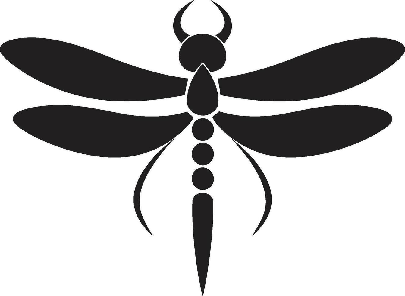 Majestic Dragonfly A Black Vector Icon Elegance in Flight Dragonfly Logo Vector