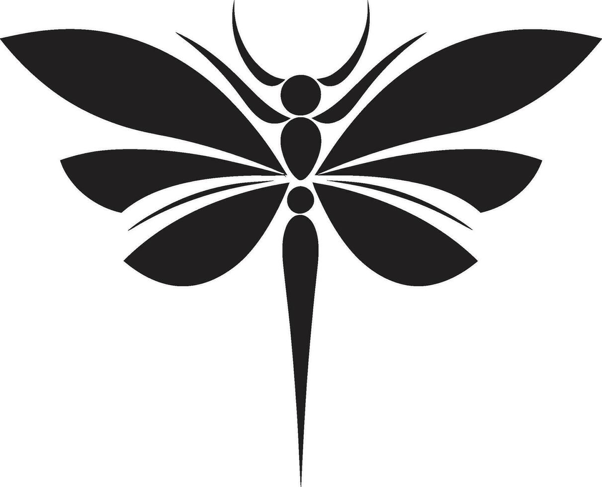 Ethereal Dragonfly Silhouette Eclipse Dragonfly Logo vector