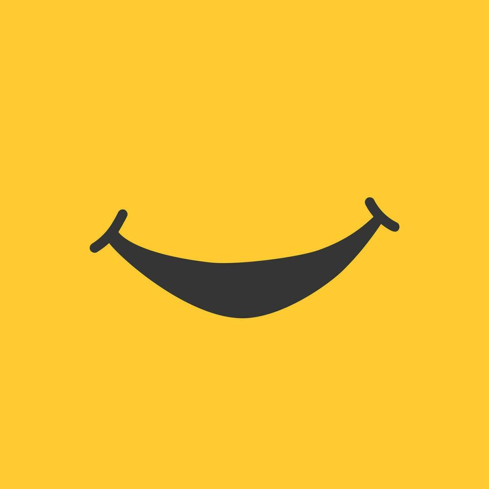 Cartoon smile. Good emotion, positive, happiness. Vector