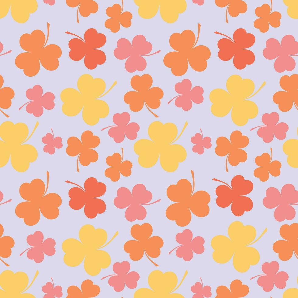Colorful background of clover leaves. Suitable for Saint Patrick's Day, nature concept, and other. vector