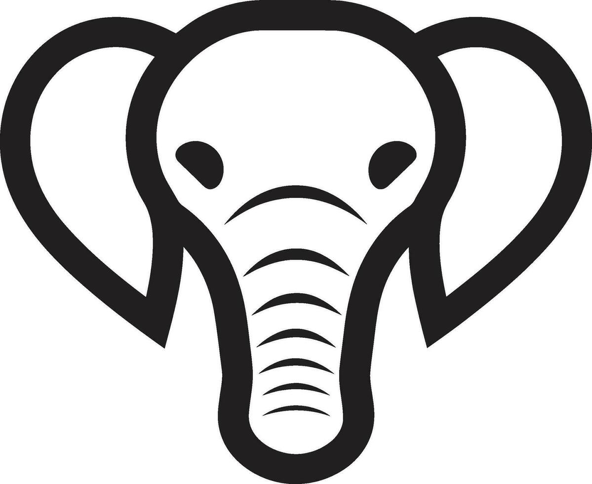 Elephant Logo for App A Clean and Modern Design Elephant Logo for Social Media A Striking and Engaging Design vector