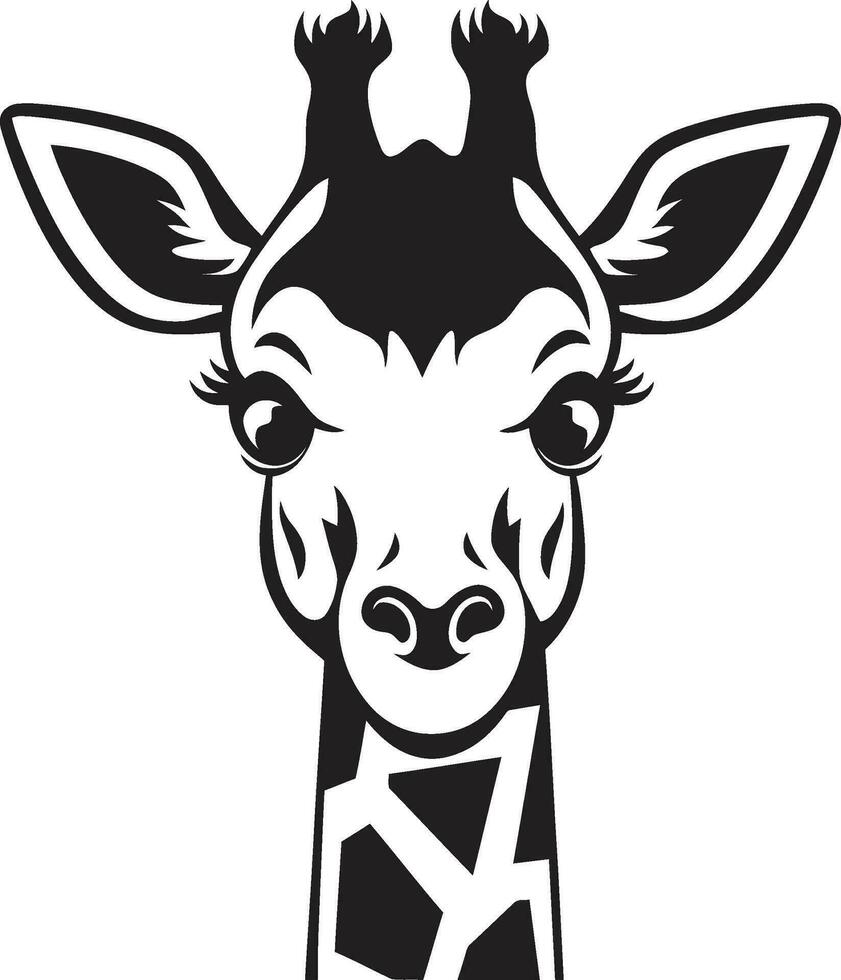 Regal Wildlife Grace Giraffe Vector African Majesty in Simplicity Icon