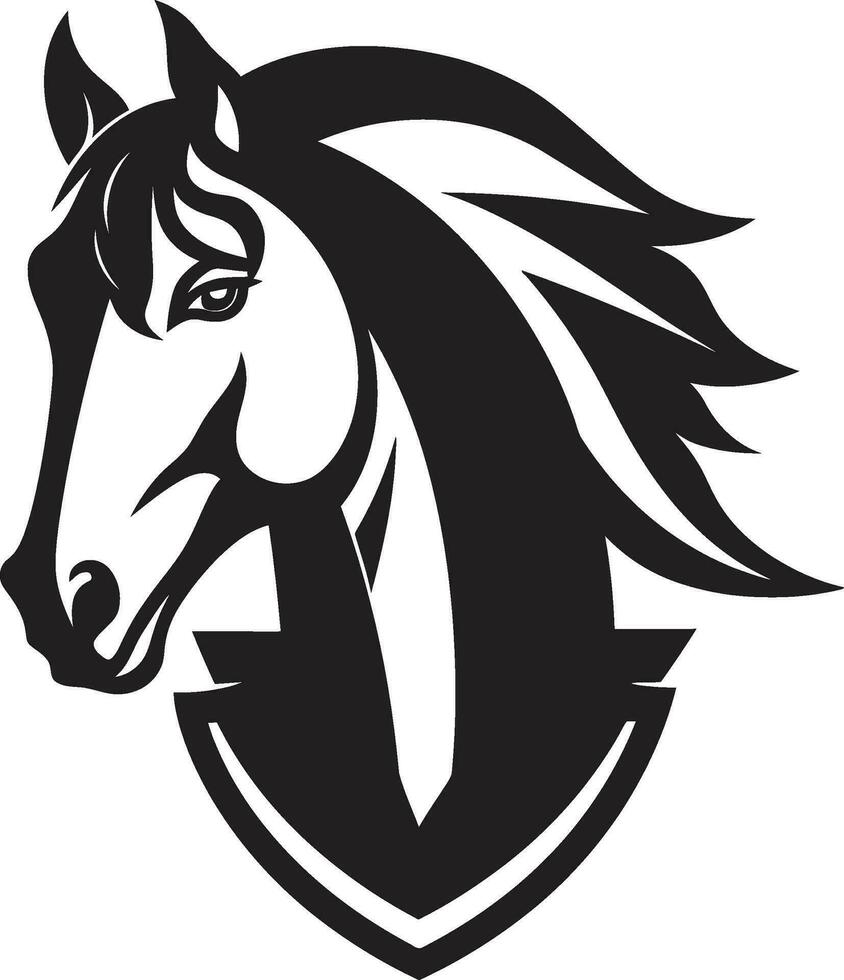 Iconic Gallop in Black Vector Horse Logo Regal Horse Majesty Emblematic