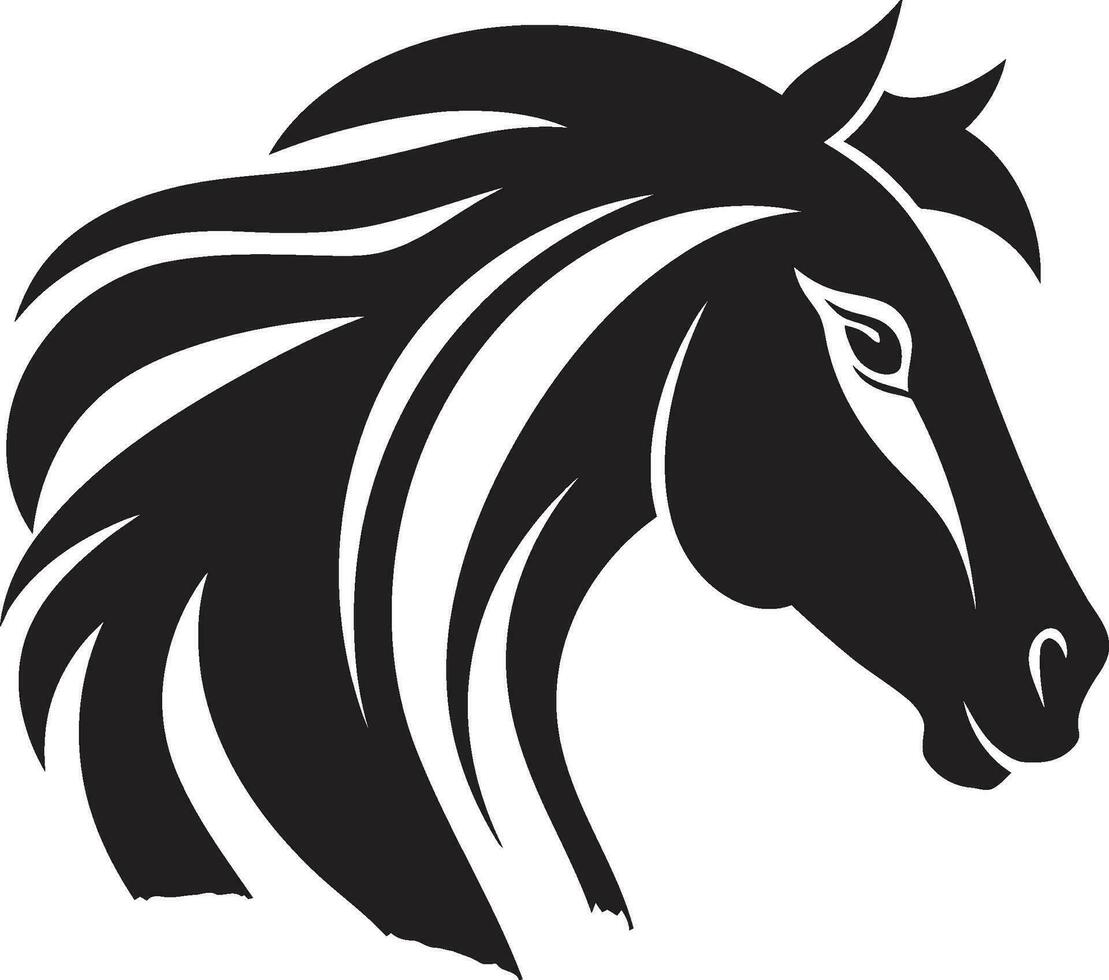 Elegant Equine Ambassador Monochromatic Vector Safari Sentinel Horse Emblem Design