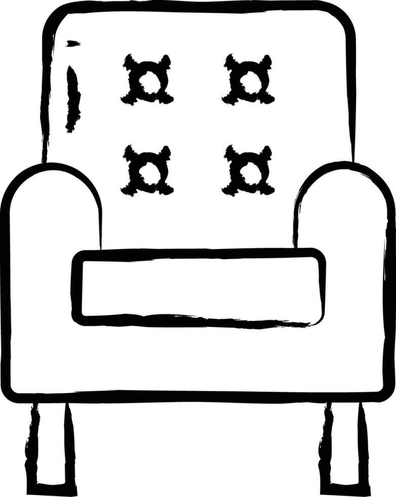 Seat hand drawn vector illustration