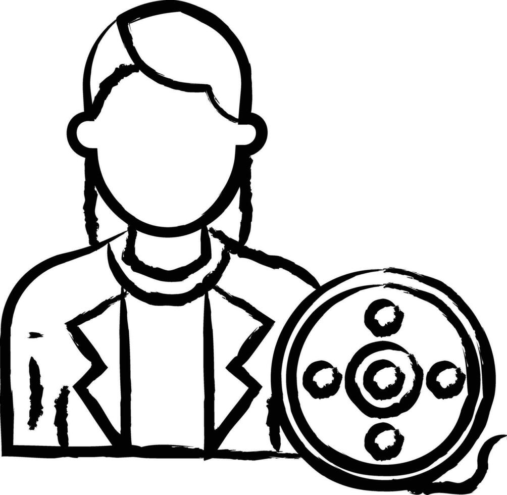 Woman Director hand drawn vector illustration