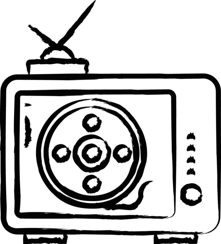 tv hand drawn vector illustration
