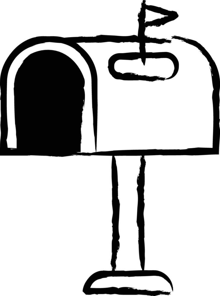 mailbox hand drawn vector illustration