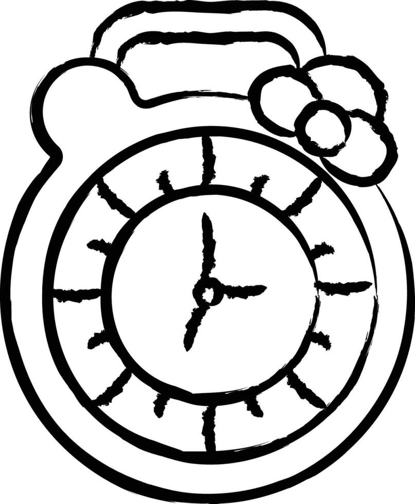 Clock hand drawn vector illustration