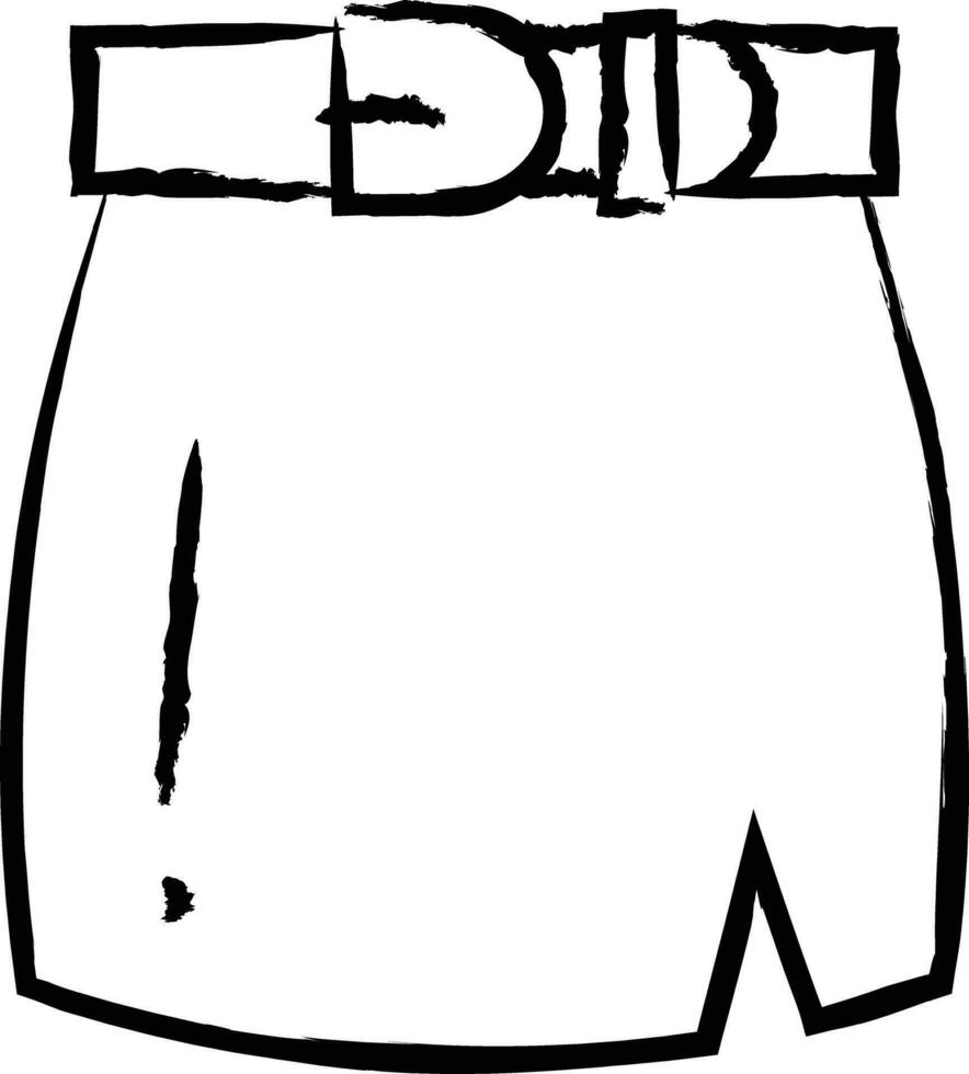 Skirt hand drawn vector illustration