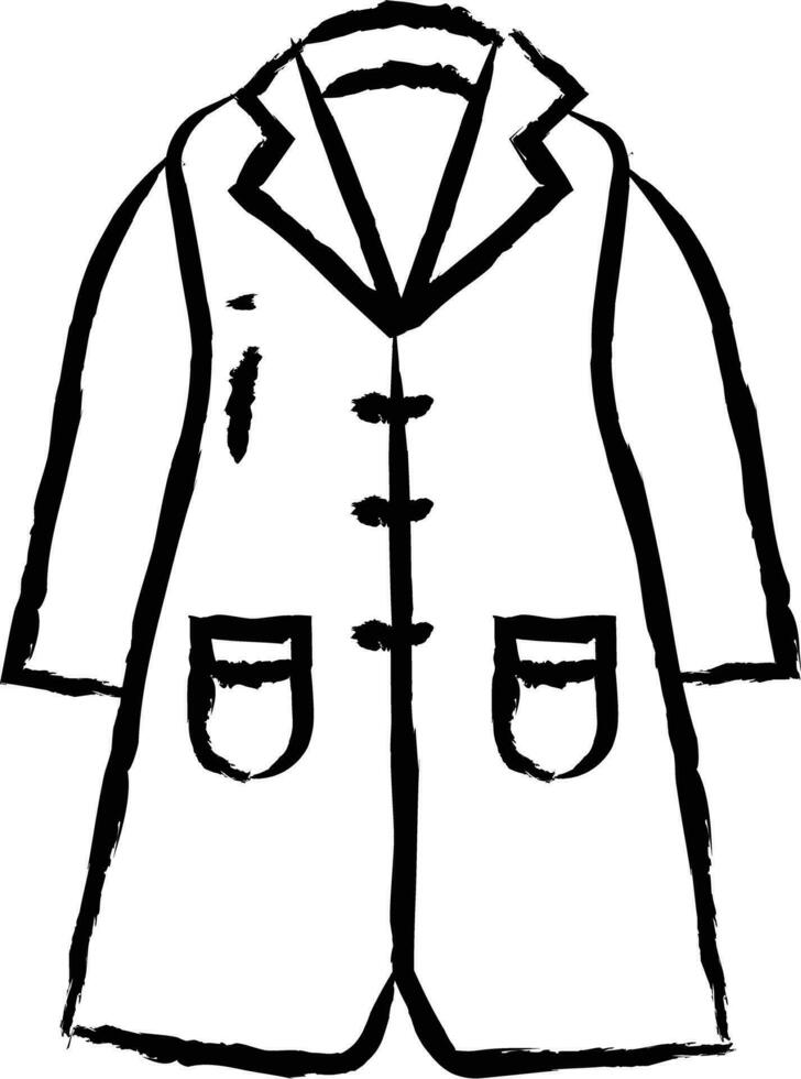 Coat hand drawn vector illustration