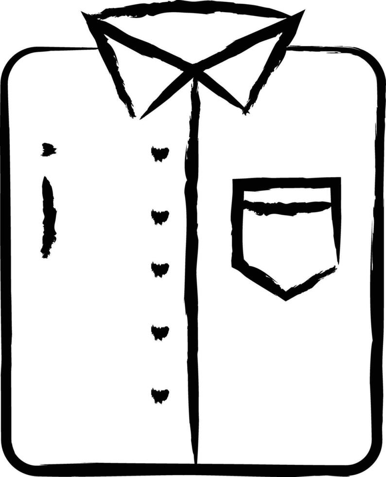 Shirt hand drawn vector illustration