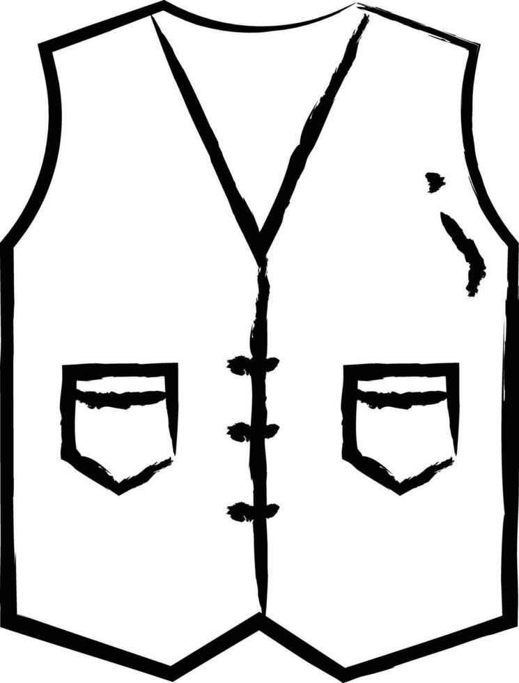 Vest hand drawn vector illustration