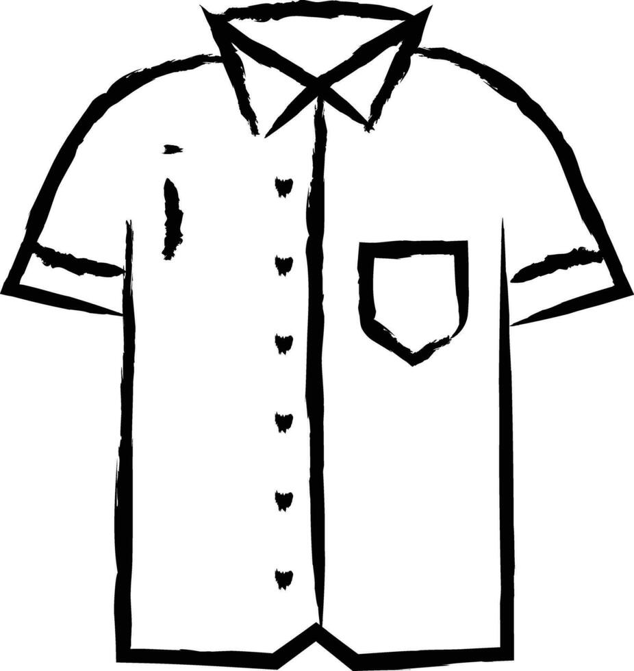 camisa mano dibujado vector ilustración