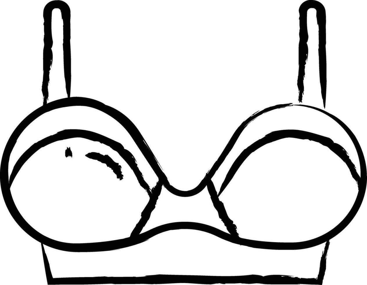 Bra hand drawn vector illustration