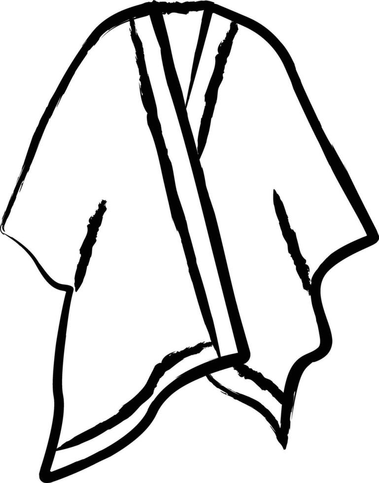 Ruana hand drawn vector illustration