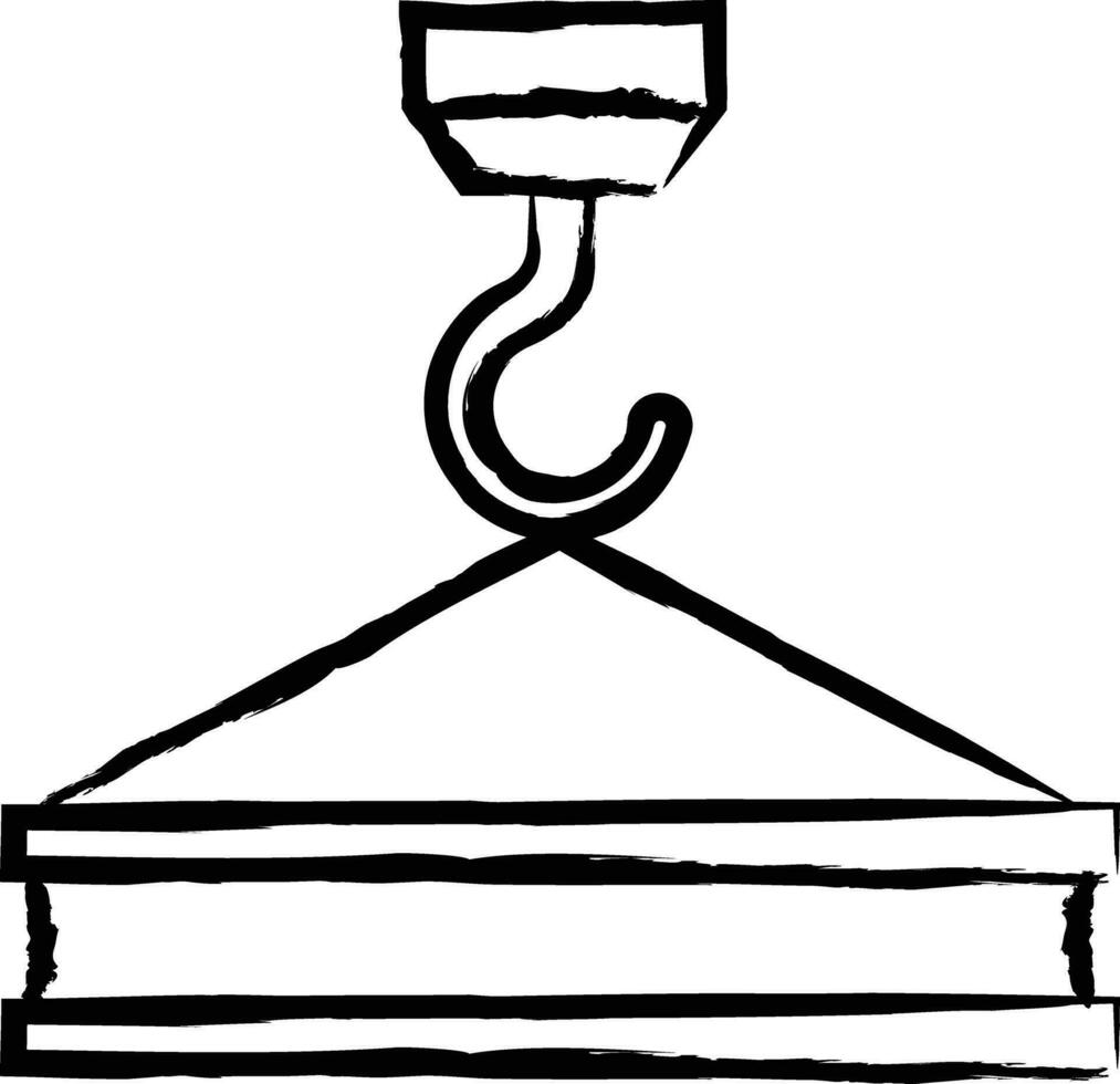 Crane hand drawn vector illustration