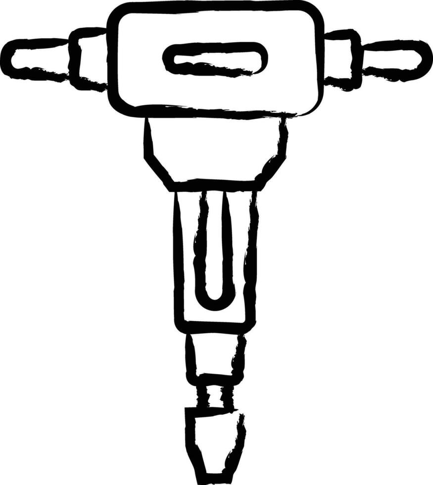 Jackhammer hand drawn vector illustration
