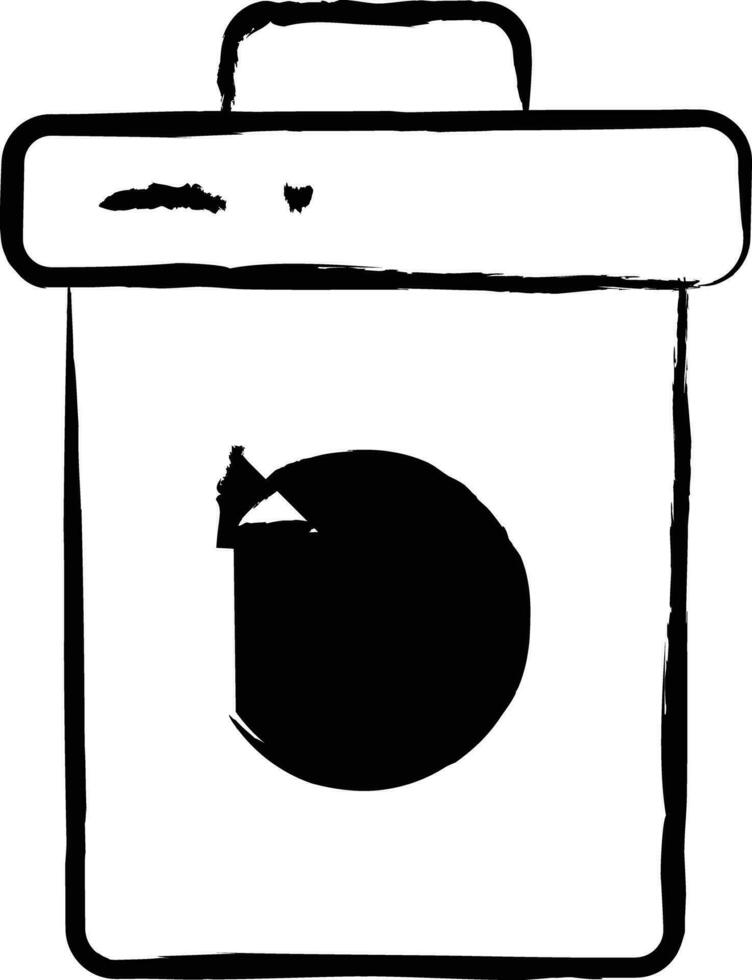 Recycle bin hand drawn vector illustration