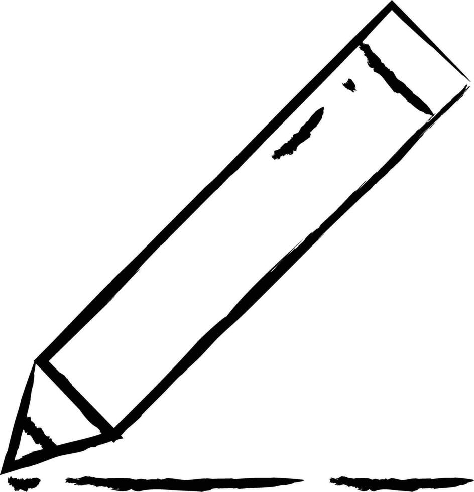lápiz mano dibujado vector ilustración