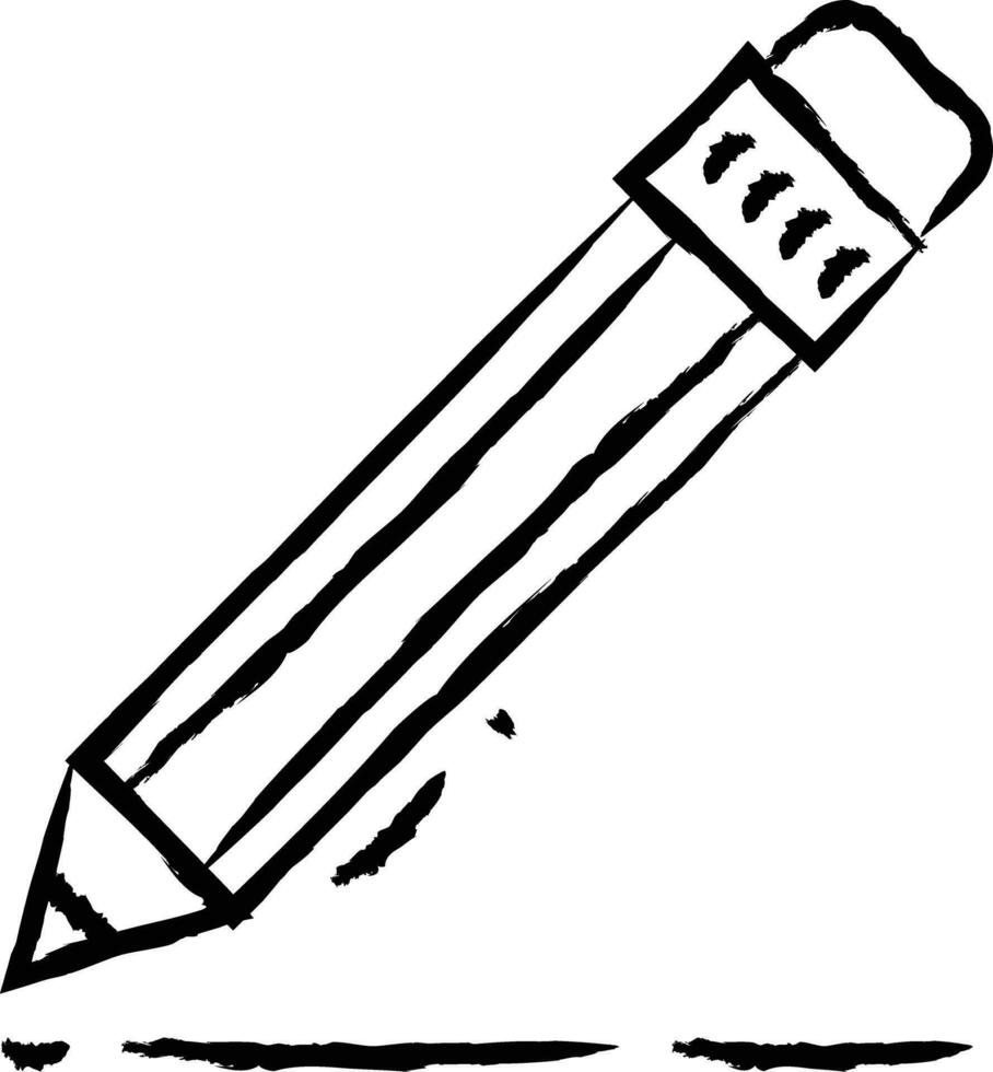 Pencil hand drawn vector illustration