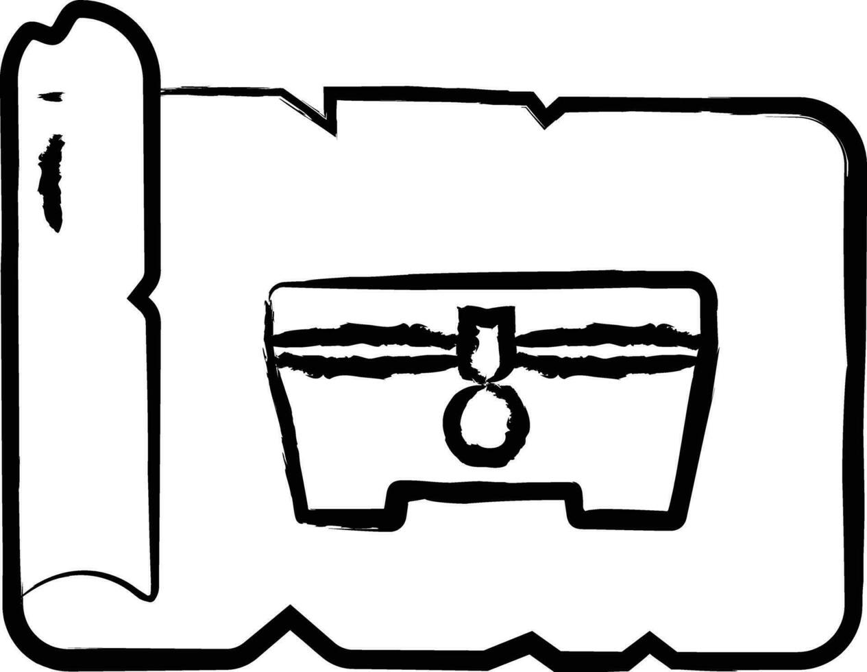 Treasure map hand drawn vector illustration