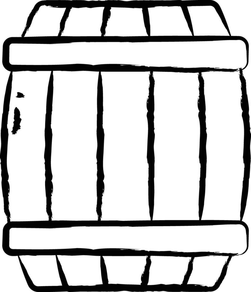 barril mano dibujado vector ilustración