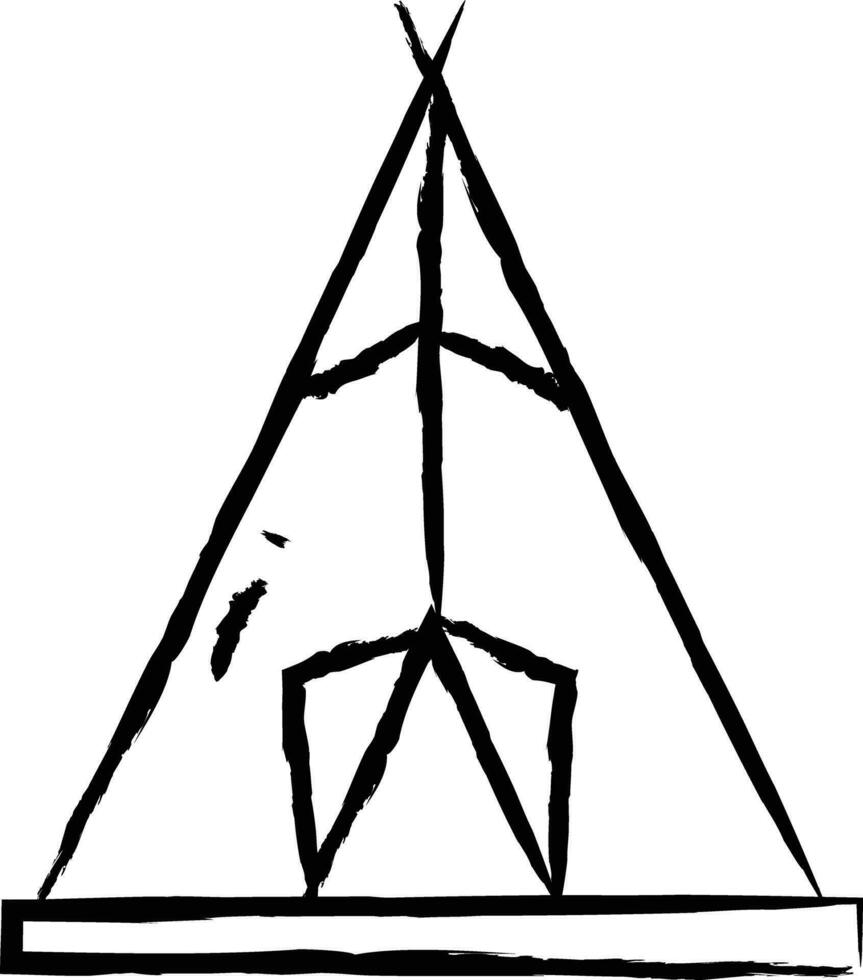 Tent hand drawn vector illustration