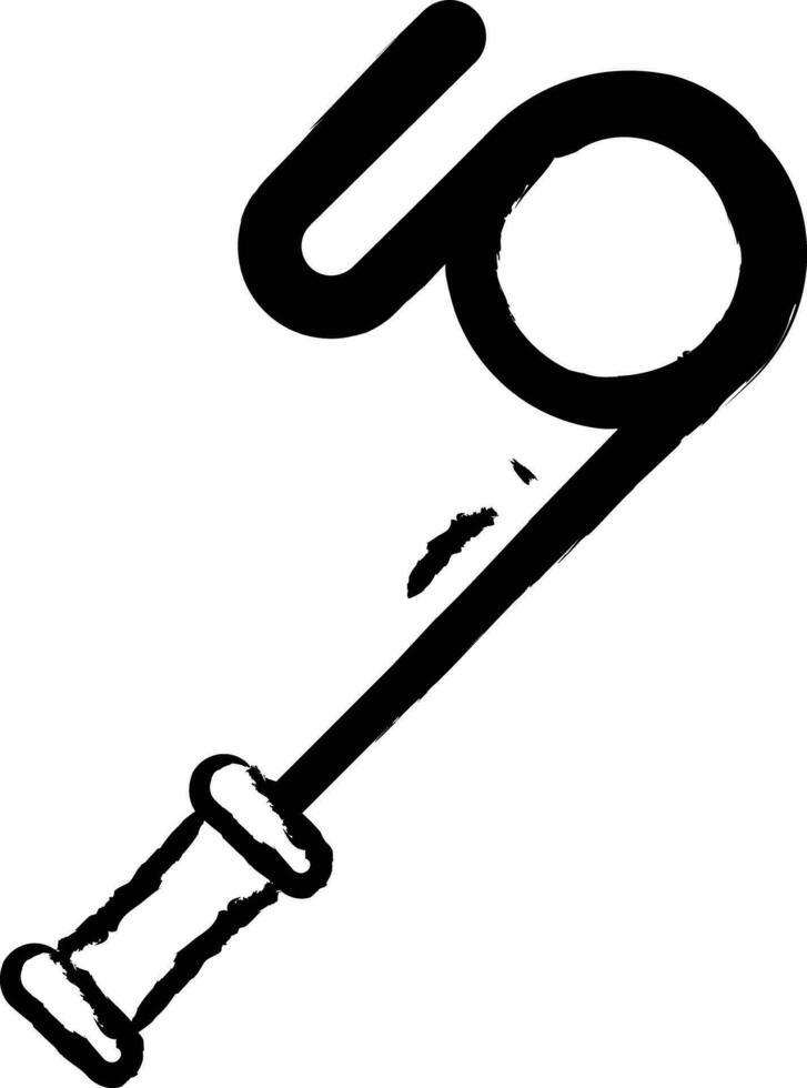 Whip hand drawn vector illustration