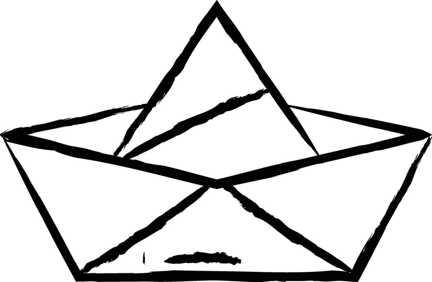 Paper Boat  hand drawn vector illustration