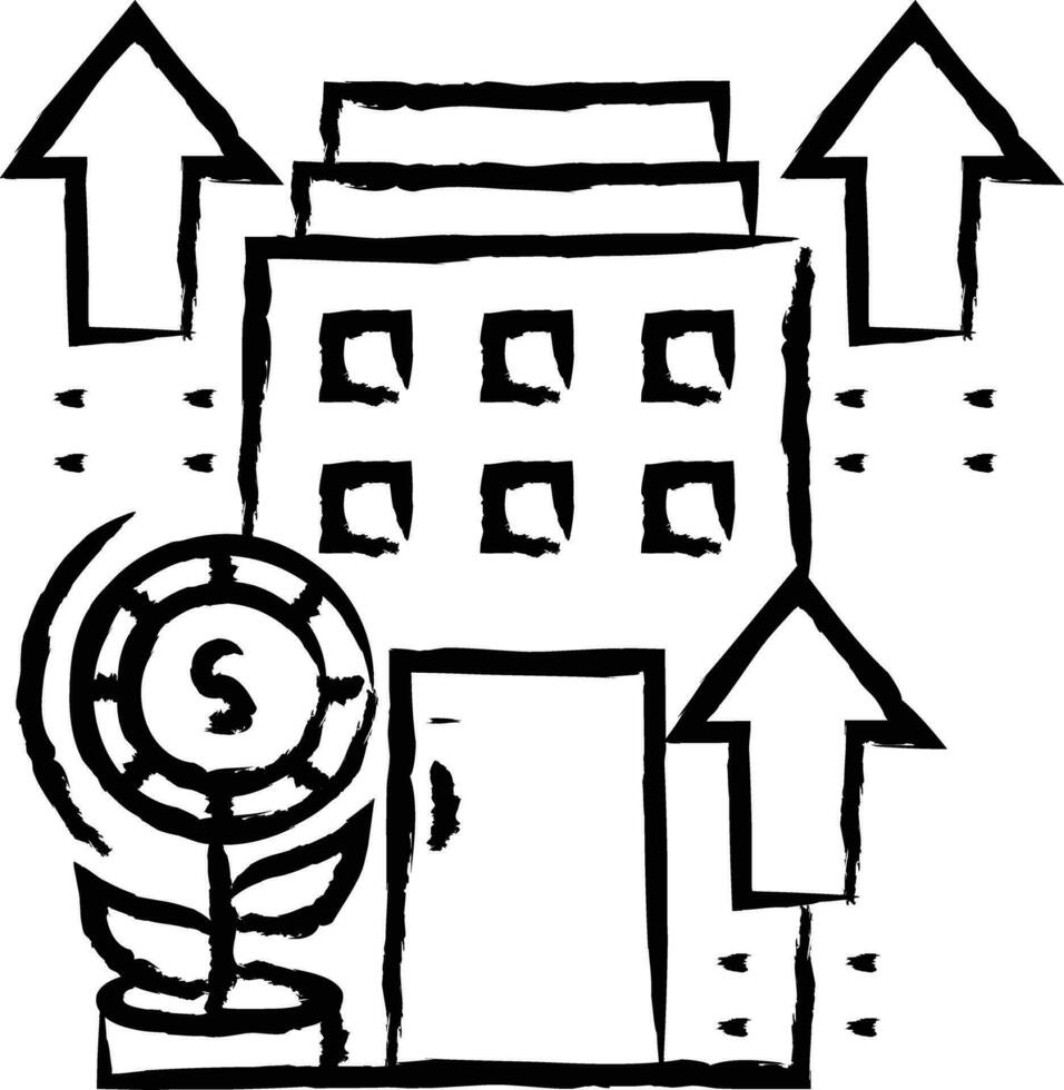 business growth hand drawn vector illustration